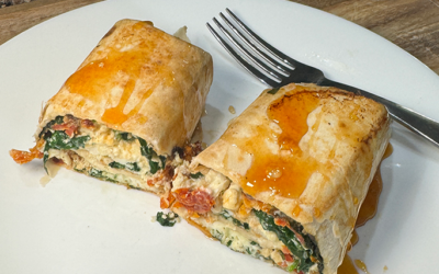 Spinach, Feta & Sundried Tomato Egg White Wrap